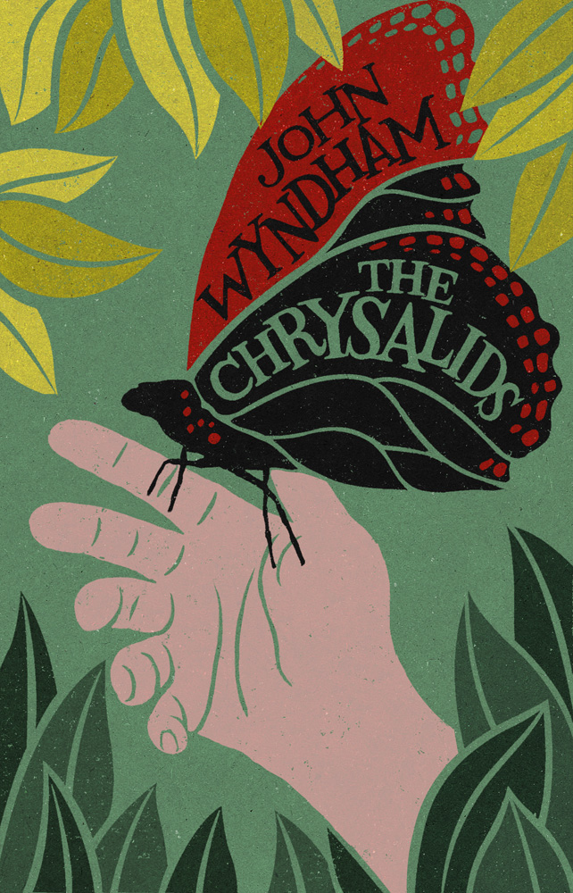 Book cover illustration by John Holcroft of The Chrysalids by John Wyndham