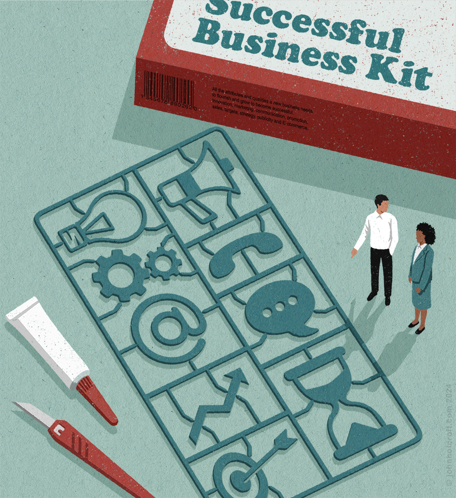 Business start, illustration