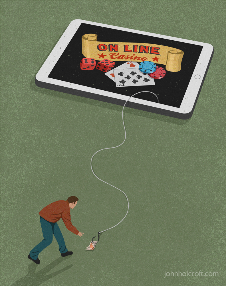 online cassinos and gambling can cause addiction and debt