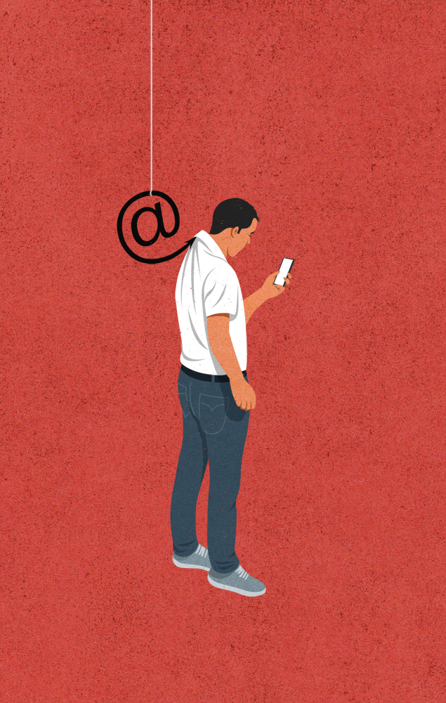 illustration about phishing email scams