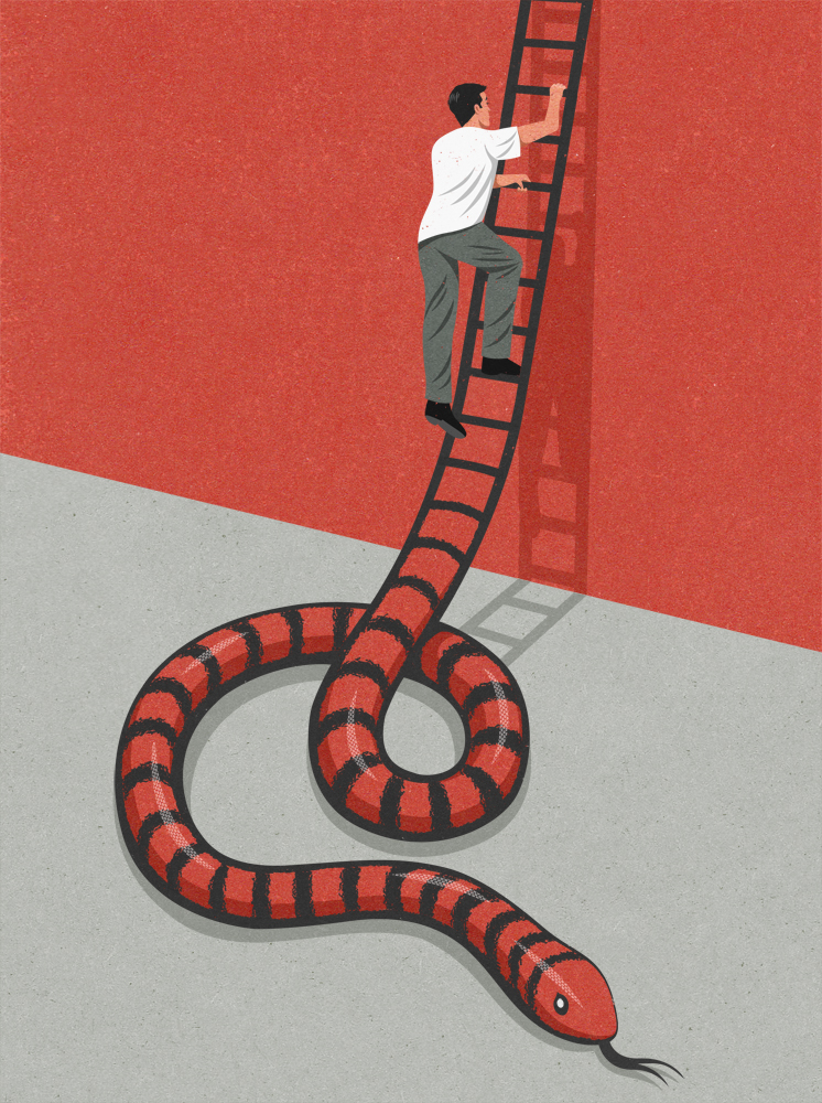 illustration called 'ladder to success' it's about dealing with failure