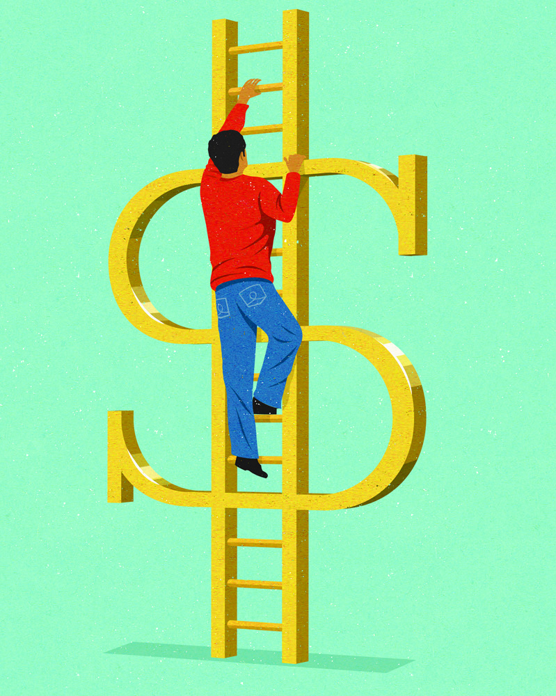 money ladder showing success (johnholcroft.com)