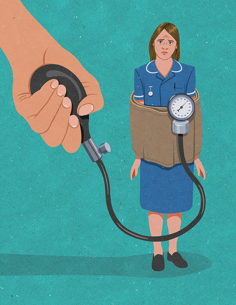 nurses under stress and pressure can cause tiredness leading to illness (johnholcroft.com)
