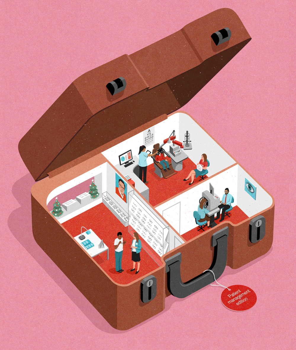 editorial illustration for optometry today magazine bu John Holcroft illustrator