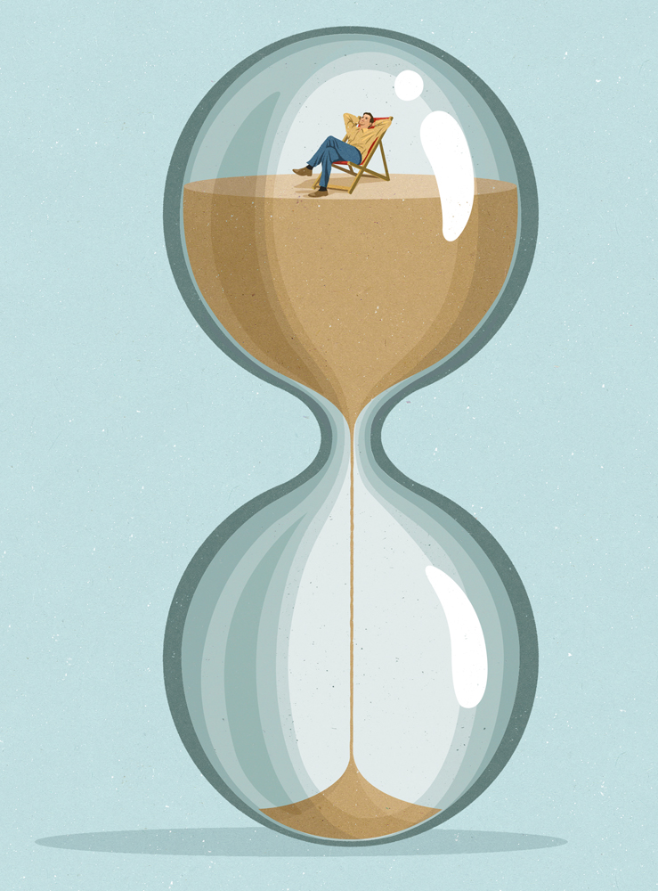 editorial illustration about waiting and patience